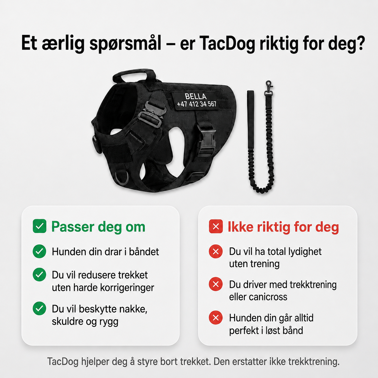 TacDogs Anti-træk ID-sele