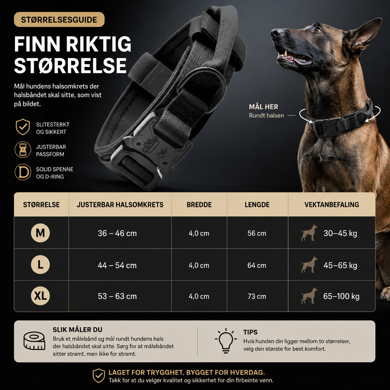 TacDog Command-halsbånd